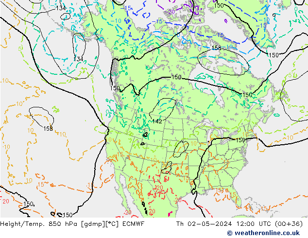 Z500/Rain (+SLP)/Z850 ECMWF Th 02.05.2024 12 UTC