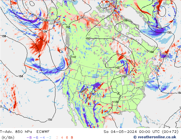 T-Adv. 850 hPa ECMWF Cts 04.05.2024 00 UTC