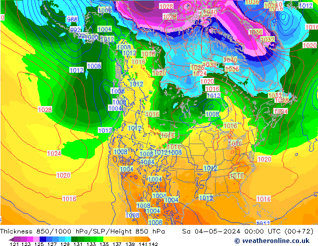 850-1000 hPa Kalınlığı ECMWF Cts 04.05.2024 00 UTC