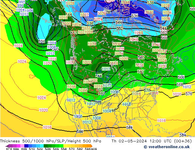 Thck 500-1000hPa ECMWF Th 02.05.2024 12 UTC