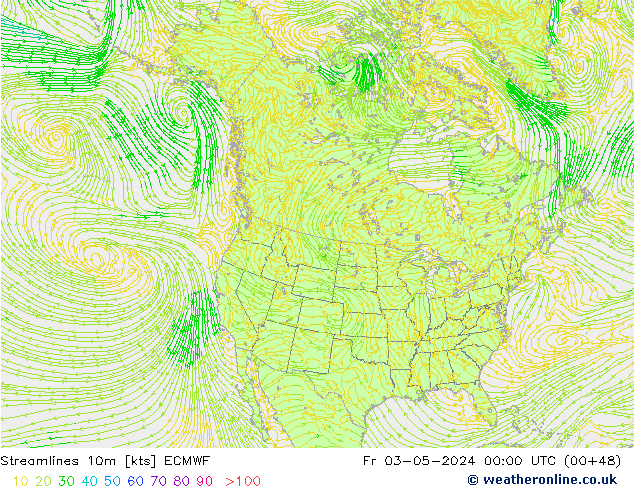 Stromlinien 10m ECMWF Fr 03.05.2024 00 UTC