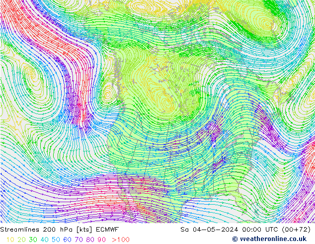 Rüzgar 200 hPa ECMWF Cts 04.05.2024 00 UTC