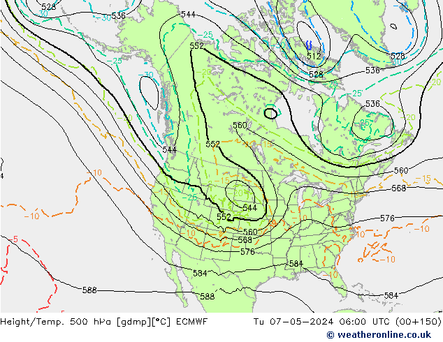 Z500/Rain (+SLP)/Z850 ECMWF Tu 07.05.2024 06 UTC