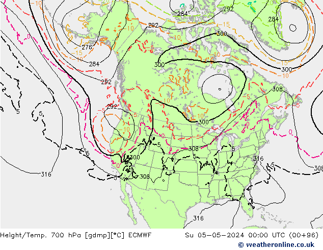 Height/Temp. 700 hPa ECMWF Su 05.05.2024 00 UTC