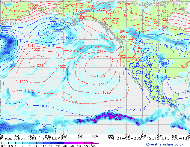 Z500/Rain (+SLP)/Z850 ECMWF  01.05.2024 18 UTC