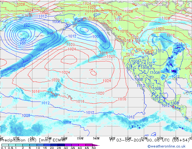 Z500/Rain (+SLP)/Z850 ECMWF Fr 03.05.2024 06 UTC