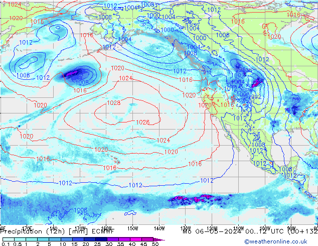 Precipitación (12h) ECMWF lun 06.05.2024 12 UTC