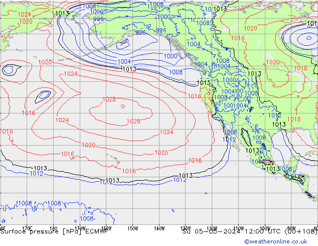 Surface pressure ECMWF Su 05.05.2024 12 UTC