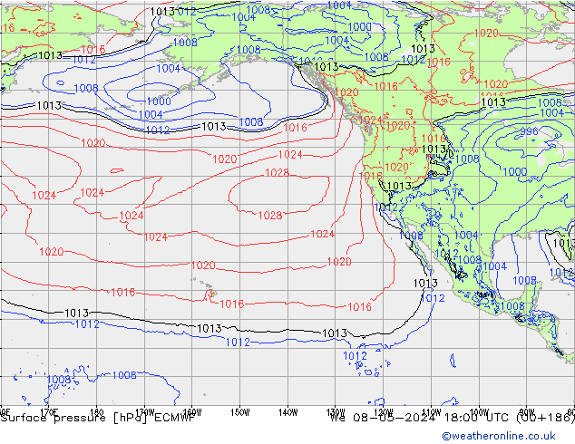 приземное давление ECMWF ср 08.05.2024 18 UTC