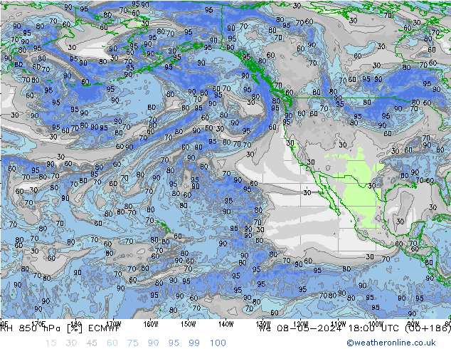 RH 850 hPa ECMWF St 08.05.2024 18 UTC