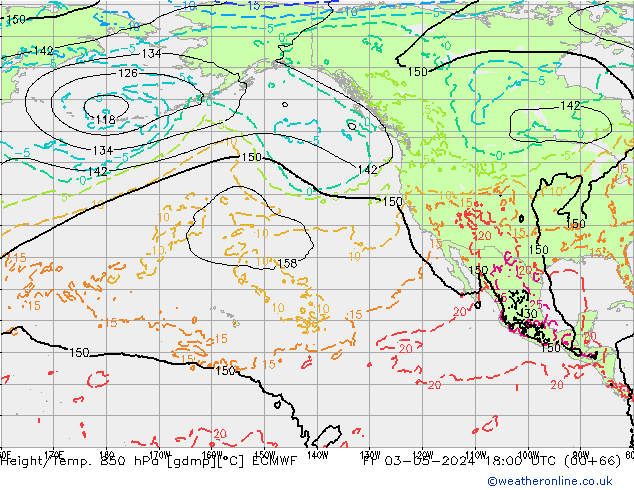 Z500/Rain (+SLP)/Z850 ECMWF  03.05.2024 18 UTC