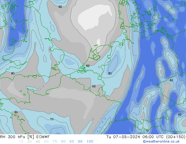 RV 300 hPa ECMWF di 07.05.2024 06 UTC