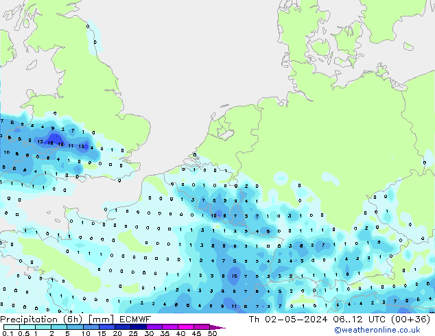 Z500/Rain (+SLP)/Z850 ECMWF Th 02.05.2024 12 UTC