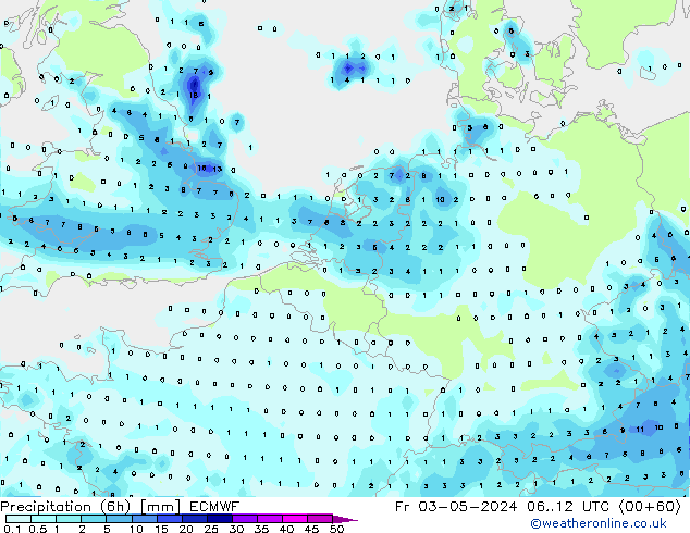 Z500/Rain (+SLP)/Z850 ECMWF Fr 03.05.2024 12 UTC