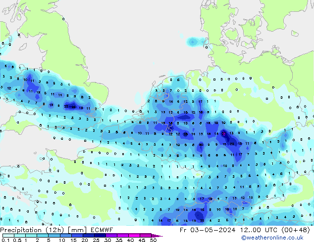 Nied. akkumuliert (12Std) ECMWF Fr 03.05.2024 00 UTC