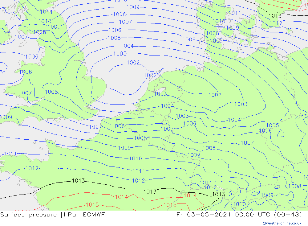 pression de l'air ECMWF ven 03.05.2024 00 UTC