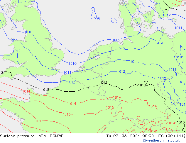 Luchtdruk (Grond) ECMWF di 07.05.2024 00 UTC