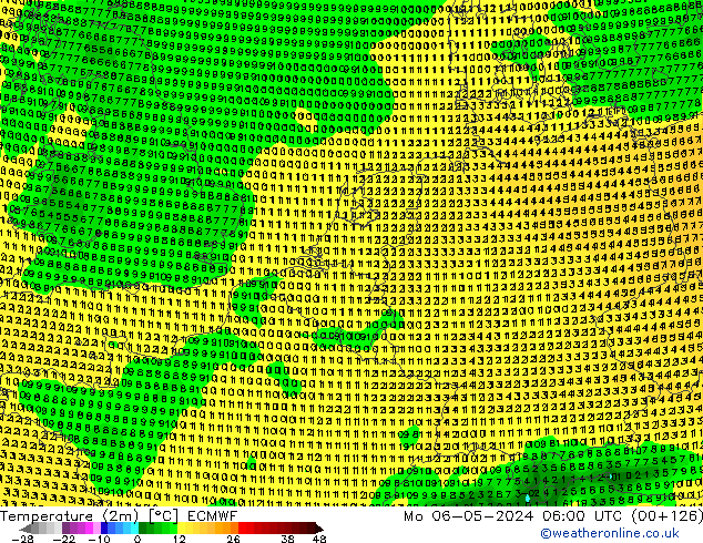 Temperatura (2m) ECMWF lun 06.05.2024 06 UTC