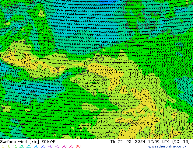  10 m ECMWF  02.05.2024 12 UTC