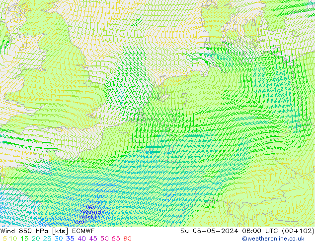  850 hPa ECMWF  05.05.2024 06 UTC