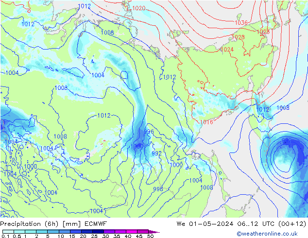 opad (6h) ECMWF śro. 01.05.2024 12 UTC