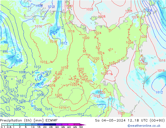 Z500/Rain (+SLP)/Z850 ECMWF сб 04.05.2024 18 UTC