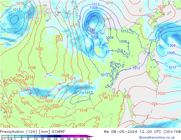 opad (12h) ECMWF śro. 08.05.2024 00 UTC