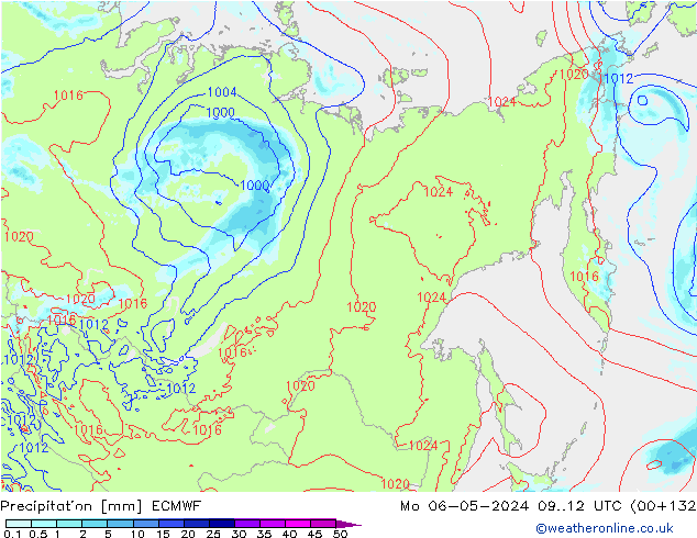 Niederschlag ECMWF Mo 06.05.2024 12 UTC