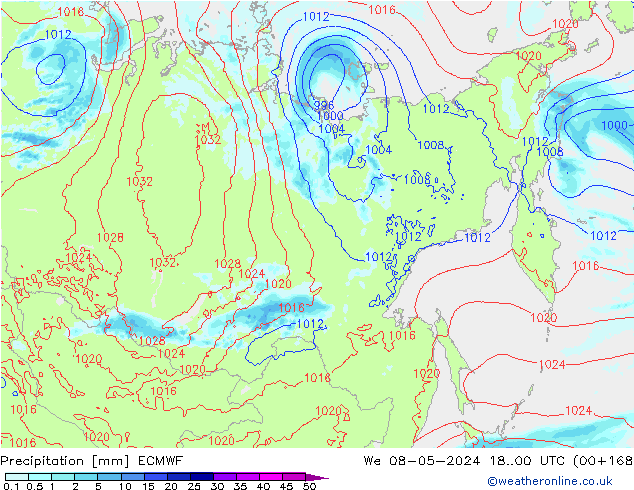 осадки ECMWF ср 08.05.2024 00 UTC