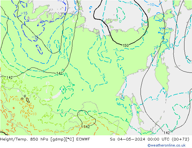 Z500/Rain (+SLP)/Z850 ECMWF so. 04.05.2024 00 UTC