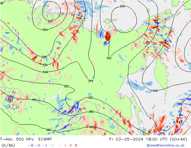 T-Adv. 500 hPa ECMWF  03.05.2024 18 UTC