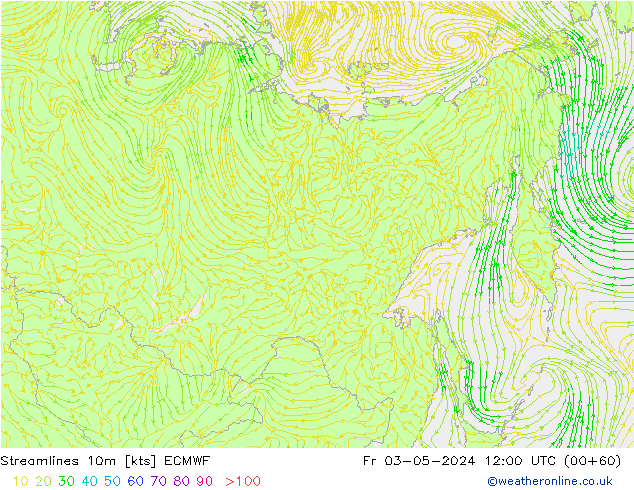 Rüzgar 10m ECMWF Cu 03.05.2024 12 UTC