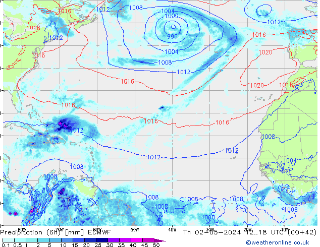 Z500/Yağmur (+YB)/Z850 ECMWF Per 02.05.2024 18 UTC