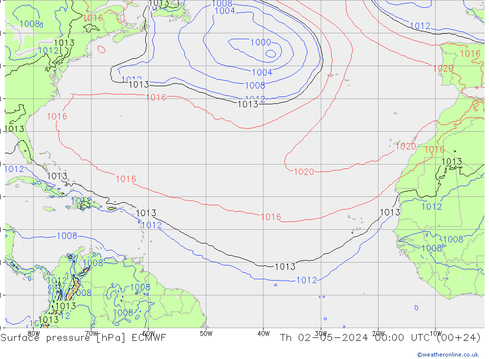 Yer basıncı ECMWF Per 02.05.2024 00 UTC