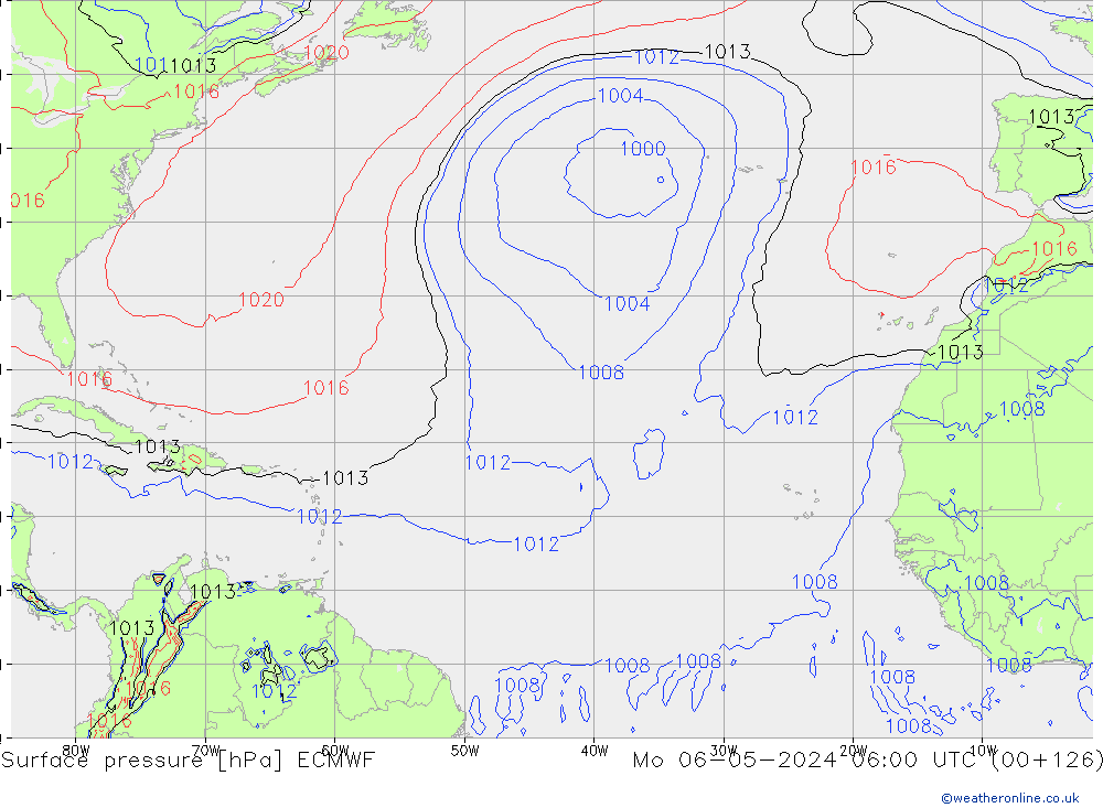 Luchtdruk (Grond) ECMWF ma 06.05.2024 06 UTC