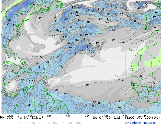 RH 700 hPa ECMWF Sa 04.05.2024 18 UTC