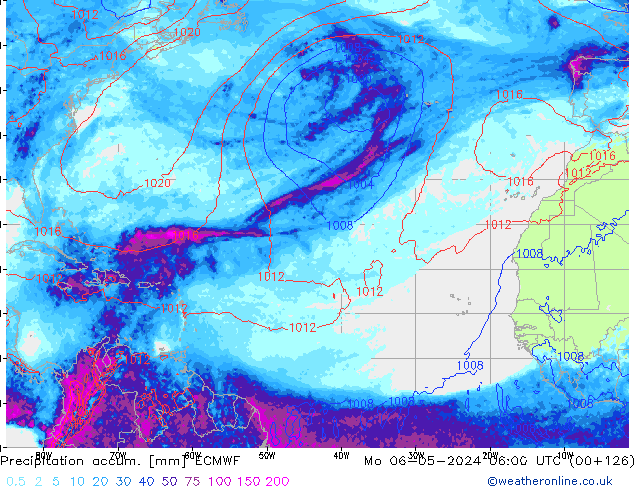 Totale neerslag ECMWF ma 06.05.2024 06 UTC