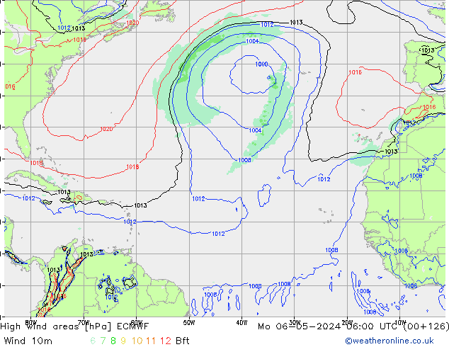 High wind areas ECMWF Po 06.05.2024 06 UTC