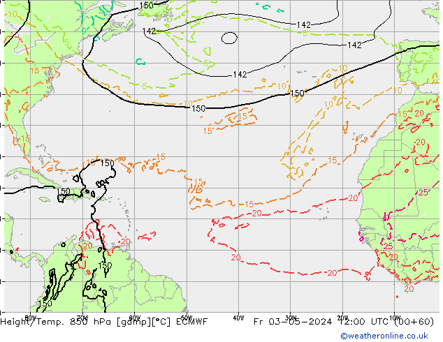 Z500/Rain (+SLP)/Z850 ECMWF Fr 03.05.2024 12 UTC