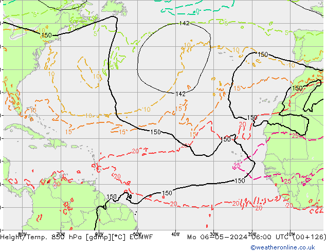 Height/Temp. 850 hPa ECMWF Po 06.05.2024 06 UTC