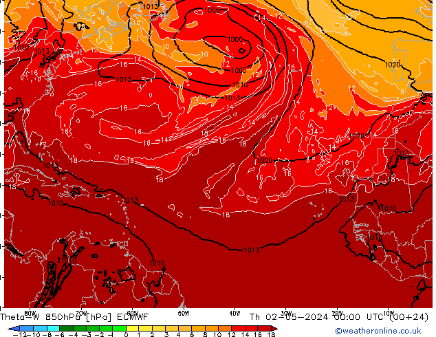 Theta-W 850hPa ECMWF Per 02.05.2024 00 UTC