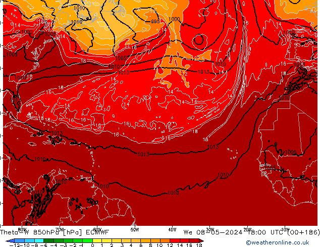 Theta-W 850hPa ECMWF We 08.05.2024 18 UTC