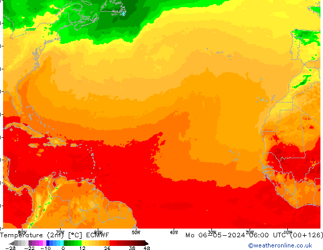 Temperature (2m) ECMWF Po 06.05.2024 06 UTC