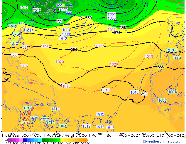 Thck 500-1000hPa ECMWF Sa 11.05.2024 00 UTC