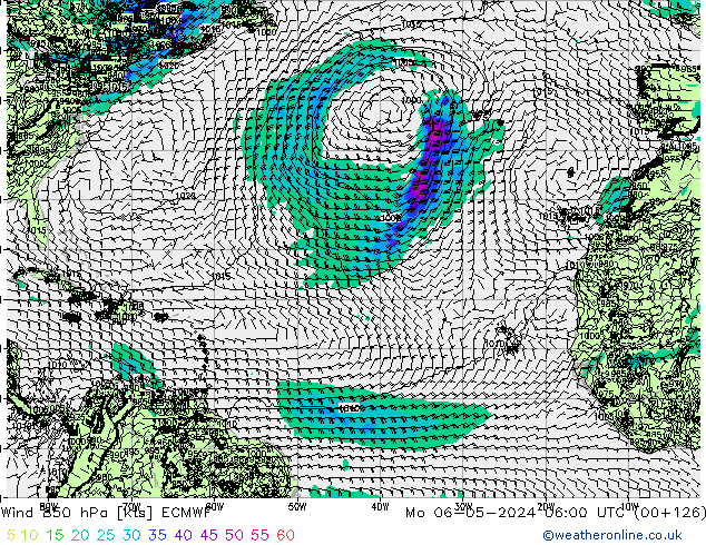 Wind 850 hPa ECMWF ma 06.05.2024 06 UTC