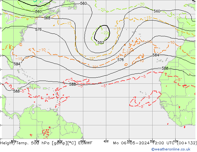 Z500/Rain (+SLP)/Z850 ECMWF ��� 06.05.2024 12 UTC