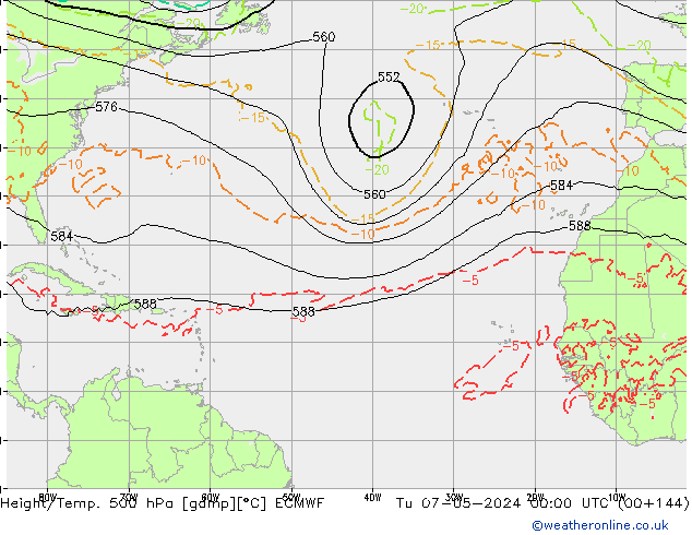 Z500/Rain (+SLP)/Z850 ECMWF mar 07.05.2024 00 UTC