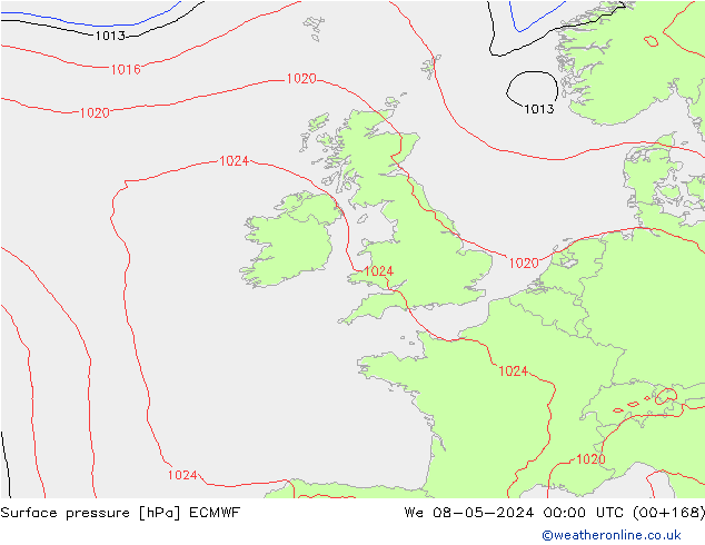 Yer basıncı ECMWF Çar 08.05.2024 00 UTC