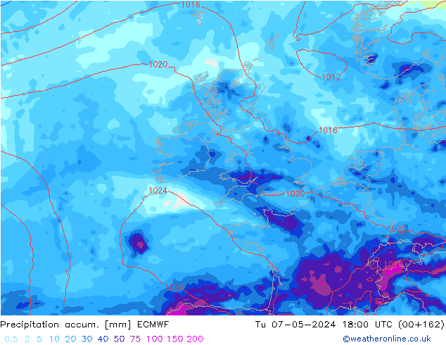 Precipitation accum. ECMWF Ter 07.05.2024 18 UTC