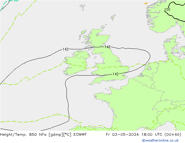 Z500/Rain (+SLP)/Z850 ECMWF vie 03.05.2024 18 UTC